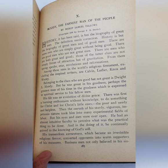 1900 Dwight L. Moody The Man and his Misson Hardcover Book Fallows Davis Hillis - Picture 14 of 15